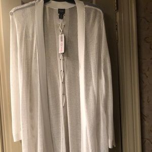 Chico’s long white cardigan